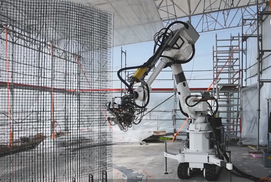 Robots e uma impressora gigante para construir edifícios